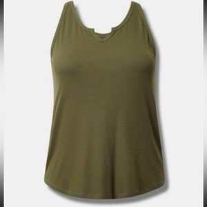 Torrid Green Fitted Sleeveless Tank Top